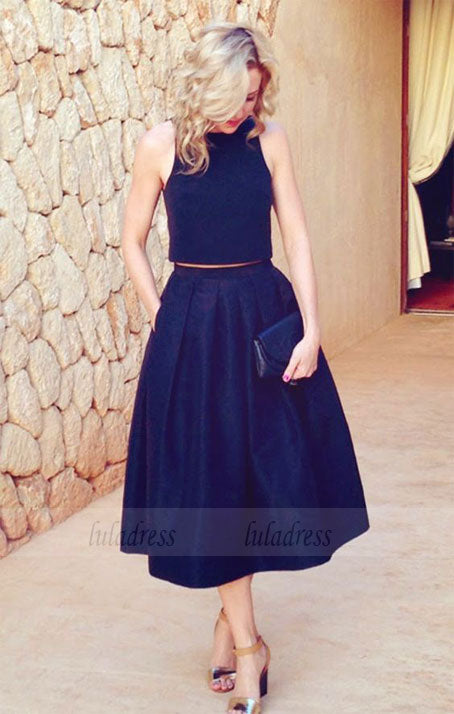 Two Piece Party Prom Dresses with Pockets,BD98507