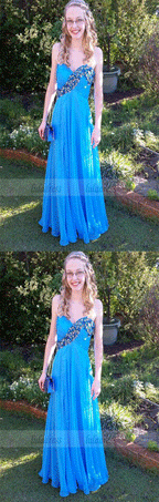 Long Evening Gown,Modest Evening Dress,Chiffon Prom Dresses