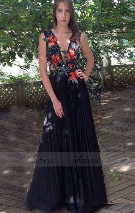 elegant prom party dresses with appliques, fashion formal evening gowns