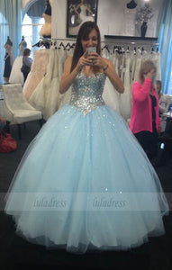 Charming Prom Dress,Tulle Prom Dress,Ball Gown Prom Dress,Sequin Evening Dress,BD99919