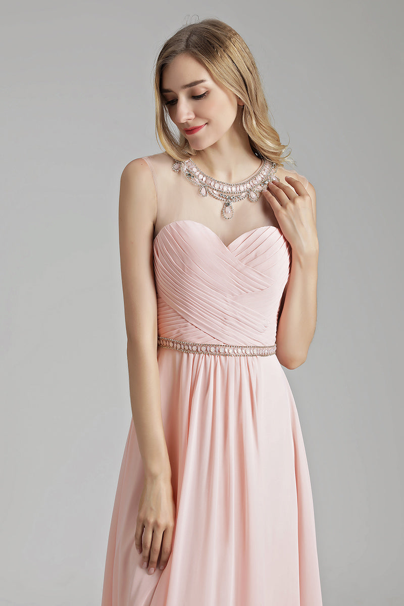 Light Pink Chiffon Simple Long Prom Dress luladress Light Pink Chiffon Simple Long Prom Dress luladress