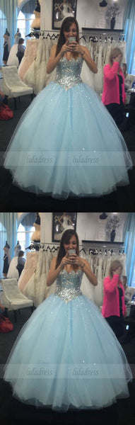 Charming Prom Dress,Tulle Prom Dress,Ball Gown Prom Dress,Sequin Evening Dress,BD99919