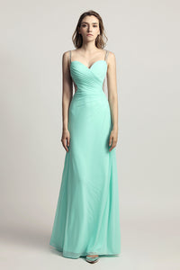 Mint Green Chiffon Long Prom Dress Charming Evening Dress, LX467