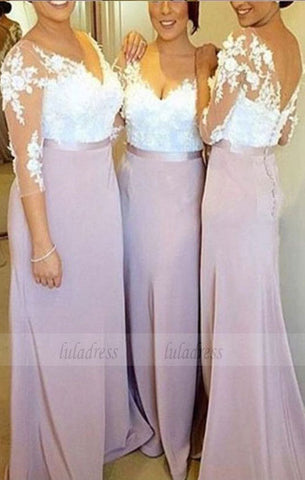 Long mermaid bridesmaid dresses, Lavender wedding party dresses, long prom party dresses,BD98273