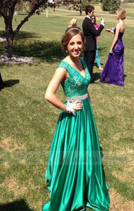 Sexy Prom Dress,Hunter Green Prom Dresses,Formal Gown,Lace Evening Gowns,BD99446