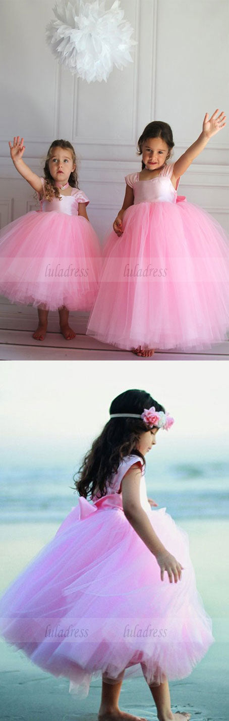 Cheap Cute First Communion Dresses for litter Girl Tulle Pageant Flower Girl Dress