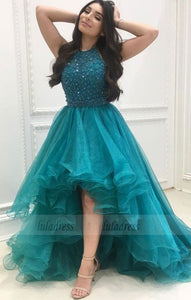 Sexy Chic Prom Dresses Halter Asymmetrical Long Prom Dress/Evening Dress,BD99665