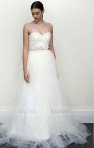Lace Wedding Dresses, Sleeveless Lace White Wedding Dress,BD99630