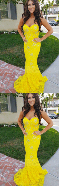 Mermaid Prom Dress,Lace Prom Dress,Sweetheart Evening Dress,BD99990