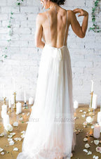 Chiffon Wedding Dress V Neck Wedding Dresses