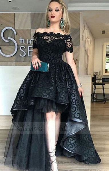 off shoulder prom party dresses, fashion formal evening gowns with appliques,BD98645