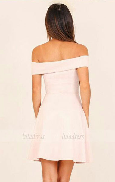 Sexy Mini Prom Dress, Short Prom Gowns, Above Knee Off Shoulder Cocktail Dress,BD98433