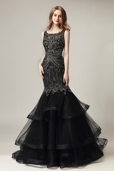 formal gorgeous beaded mermaid Long Prom Dress, LX492