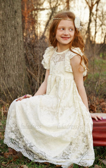 High Quality Lace Flower Girl Dresses for Wedding Party