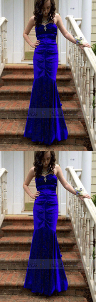 Mermaid Prom Gown,Royal Blue Evening Gowns,Beaded Party Dresses,BD98368