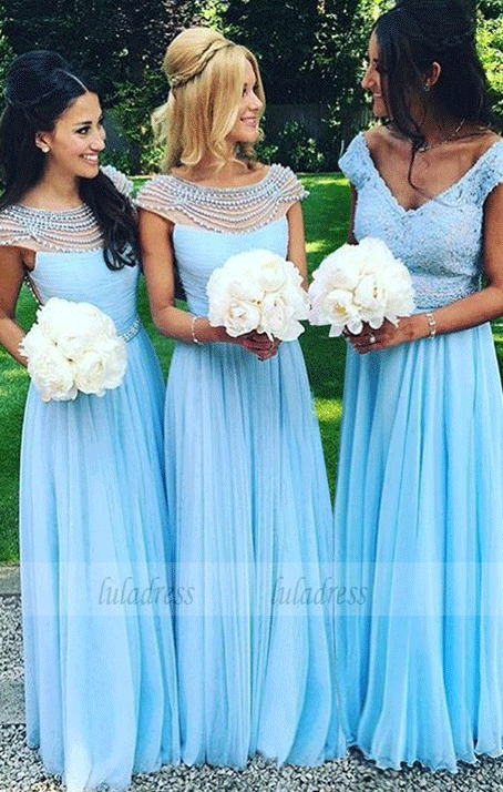 Long Bridesmaid Dresses,Chiffon Bridesmaid Dress,Beading Bridesmaid Dresses,BD99538