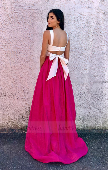 Sweetheart Two Piece Prom Dress,A Line Formal Gown