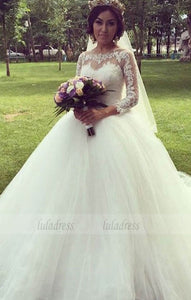 Charming Wedding Dress,White Tulle Wedding Gown,Bridal Dress,Ball Gown Wedding Dresses,BD99634