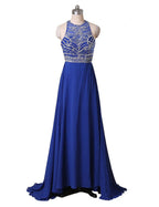 beaded evening Dress,charming Prom Dress,long prom dress,chiffon prom dress,custom evening dress