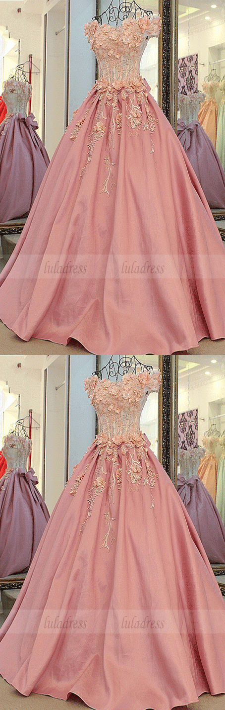 Stunning Prom Dress blush pink prom gowns long evening gowns for teens