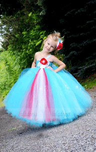 Flower Girl Dress,Floor-length Flower Girl Dress,Tulle Flower Girl Dresses,BW97424