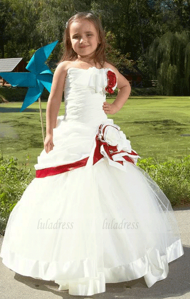 Ball Gown Flower Girl Dresses,Girls Wedding Party Dresses,BW97430
