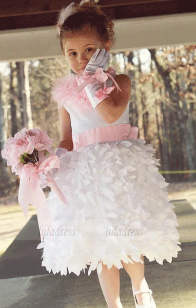 Tea-Length Flower Girl Dresses,Flower Girl Dresses For Weddings Girls Formal Party Dresses,BW97433