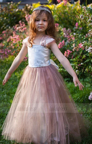 Lovely Flower Girl Dresses,Tulle Spaghetti Straps Little Girl Dresses,BW97436