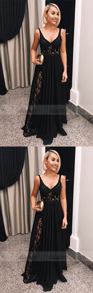 Sexy Chiffon Prom Dress With Black,BW97166