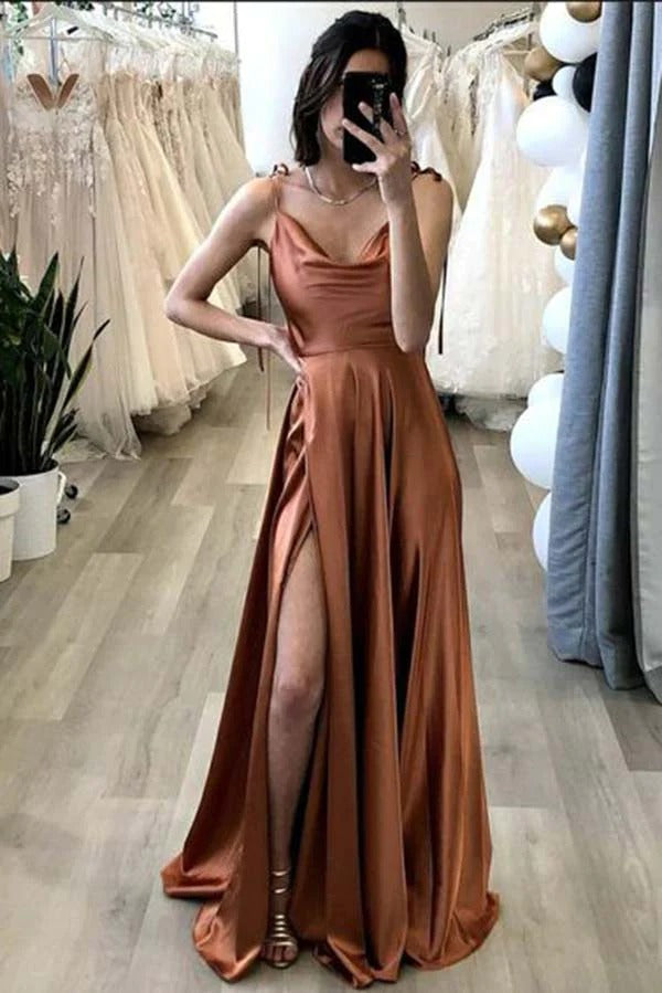 Simple A-line Spaghetti Straps Long Prom Dresses, Evening Dresses luladress Simple A-line Spaghetti Straps Long Prom Dresses, Evening Dresses luladress