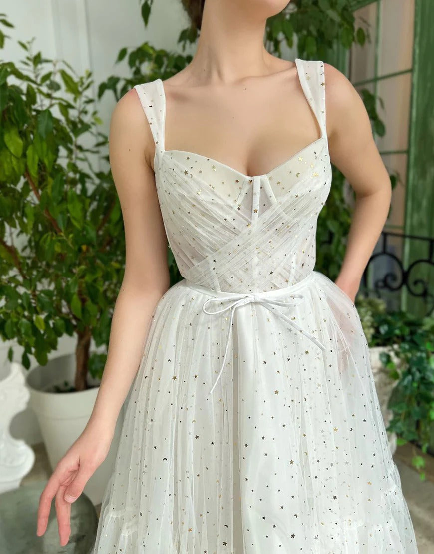 Straps Short Tulle Prom Dresses White Homecoming Dress luladress Straps Short Tulle Prom Dresses White Homecoming Dress luladress
