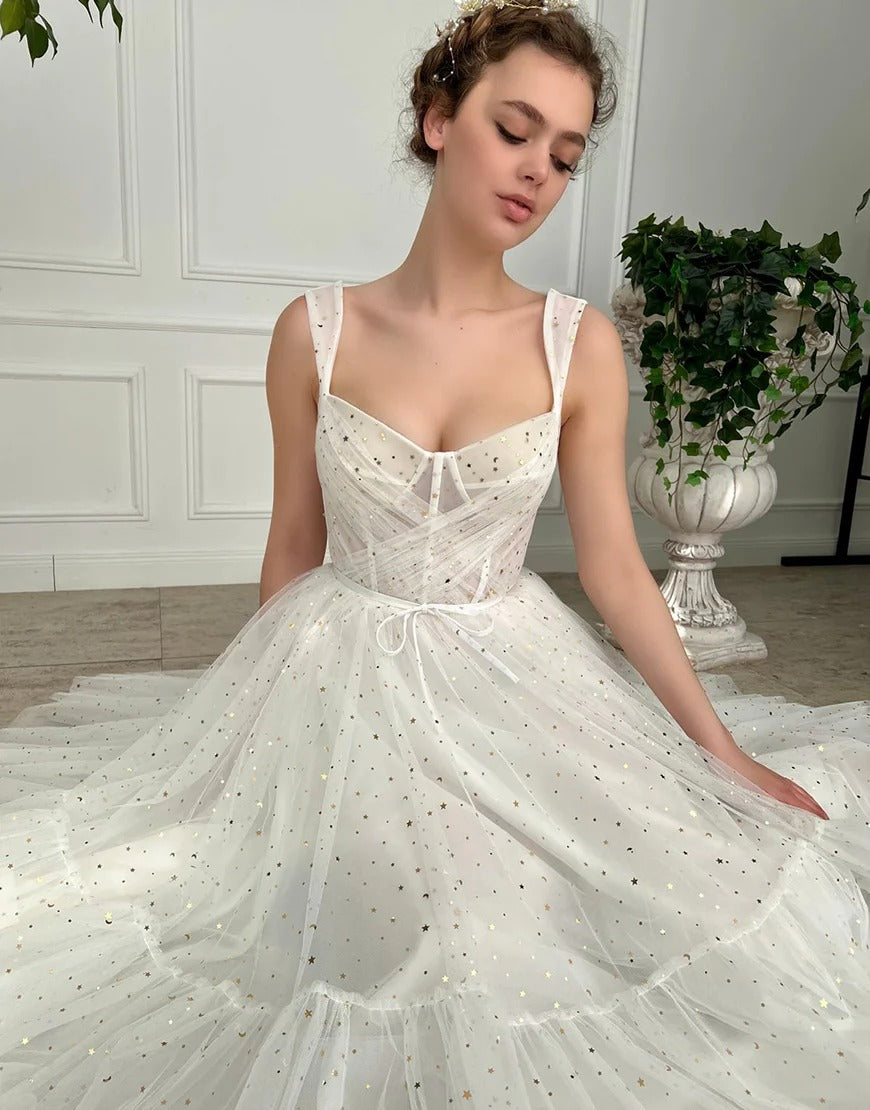Straps Short Tulle Prom Dresses White Homecoming Dress luladress Straps Short Tulle Prom Dresses White Homecoming Dress luladress