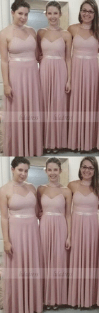 Sexy Bridesmaid Dress,Stylish Pearl Pink Bridesmaid Dresses