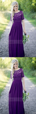Long Bridesmaid Dress,Elegant Bridesmaid Dress