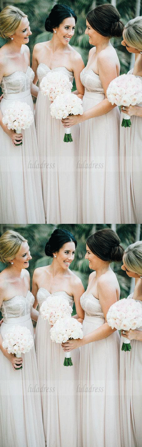 Charming Bridesmaid Dress,Strapless Bridesmaid Dress,Chiffon Bridesmaid