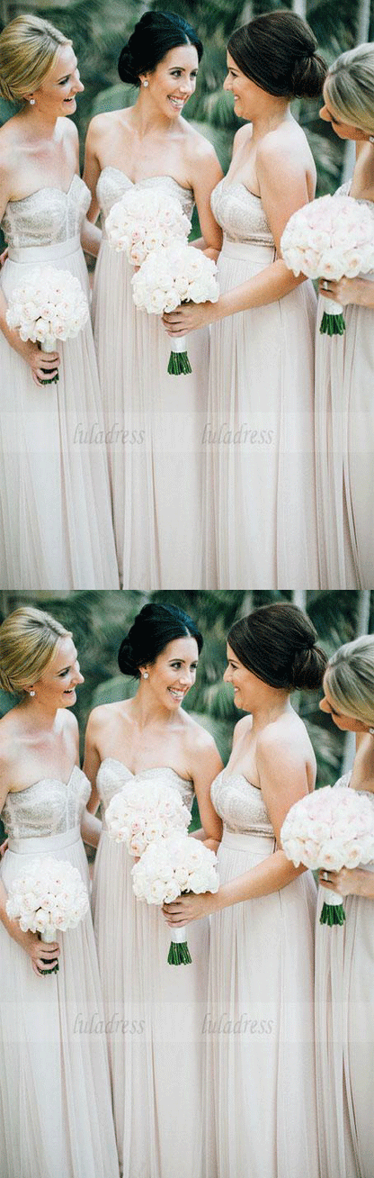 Charming Bridesmaid Dress,Strapless Bridesmaid Dress,Chiffon Bridesmaid