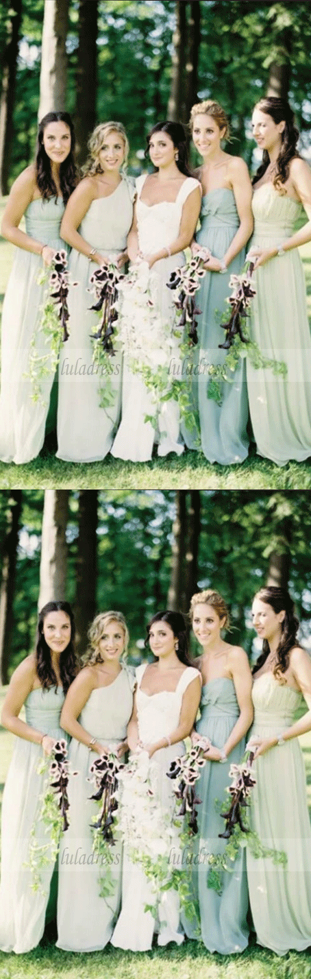 Sweetheart A-Line Simple Long Bridesmaid Dress