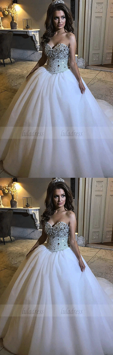 Wedding Drerss,Bridal Dresses,Sparkly Corset Ball Gowns Bridal Dresses