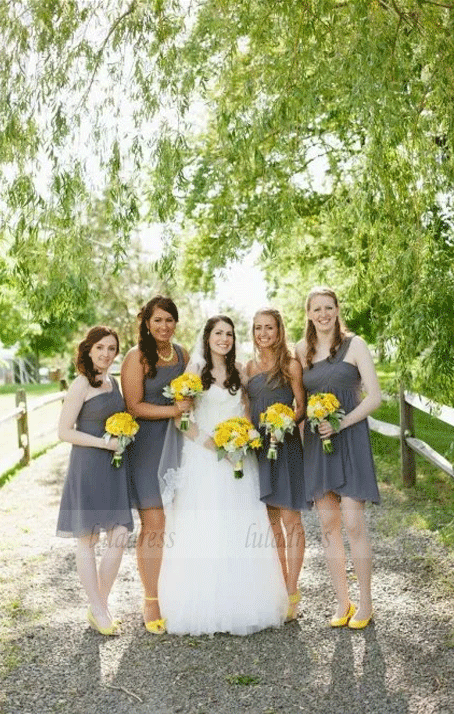 Chiffon Bridesmaid Dresses,Short Bridesmaid Dresses