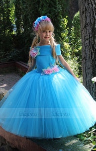 New Fashion  Flower Girl Dresses With Flowers,BD99208