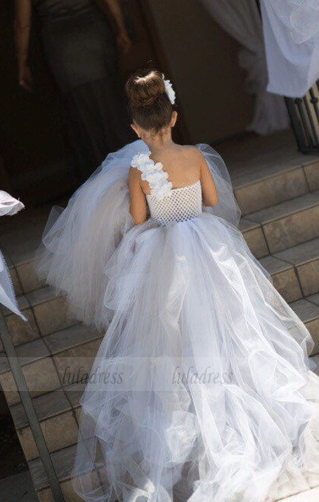 One Shoulder Flower Girl Dress
