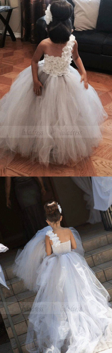 One Shoulder Flower Girl Dress
