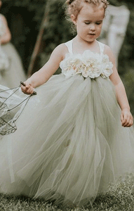 Tulle Flower Girl Dresses, Cheap Little Girl Dresses for Wedding,BW97227
