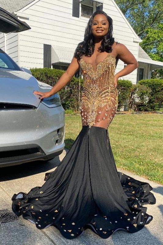 Stunning V Neck Spaghetti Straps Mermaid Prom Dresses With Crystal Tas Stunning V Neck Spaghetti Straps Mermaid Prom Dresses With Crystal Tas
