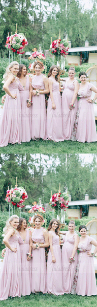 Pink Mismatched Bridesmaid Dress,BW97268