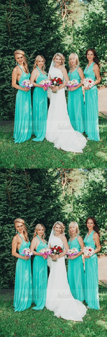A-Line Floor-Length Chiffon Bridesmaid Dresses
