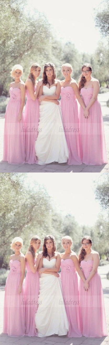 A-Line Floor-Length Chiffon Bridesmaid Dresses
