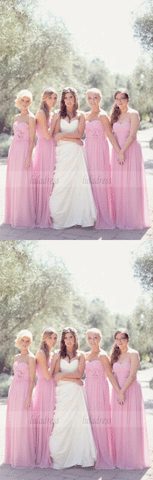 A-Line Floor-Length Chiffon Bridesmaid Dresses