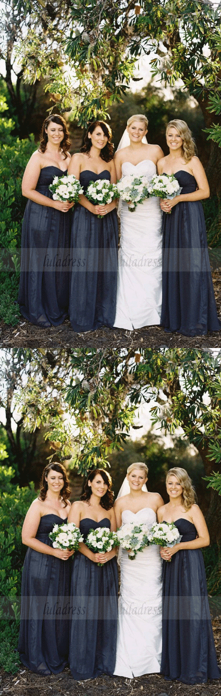 A-Line Sweetheart Floor-Length Bridesmaid Dresses