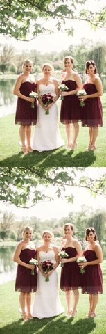 Short Chiffon Bridesmaid Dress